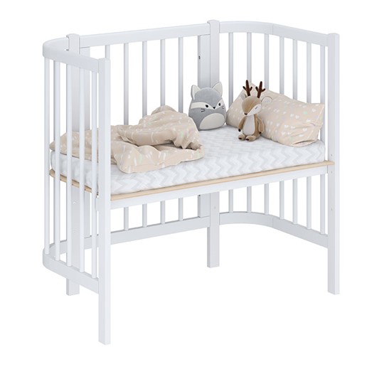 Кроватка приставная POLINI Kids Simple 105 Белый в Шадринске - изображение 1
