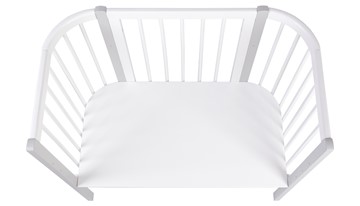 Кроватка детская приставная POLINI Kids Simple 120 Белый / Серый в Шадринске - предосмотр 3
