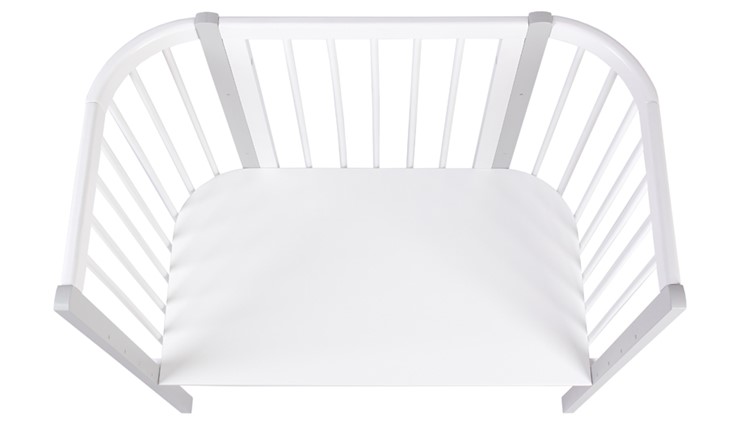 Кроватка детская приставная POLINI Kids Simple 120 Белый / Серый в Шадринске - изображение 3