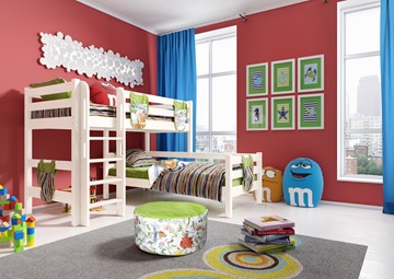 Детская 2-этажная кровать Соня, Вариант 7 Белый в Шадринске