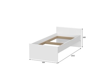 Детская выкатная кровать Токио, белый текстурный (одинарная (0,9х2,0) + выкатная) в Шадринске - предосмотр 3