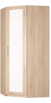 Угловой шкаф распашной Реал (YR-230х1034 (3)-М Вар.1), с зеркалом в Шадринске - изображение