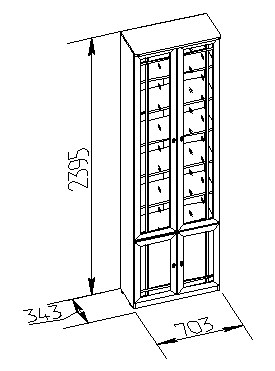 Шкаф для книг Sherlock 32, Дуб Сонома в Шадринске - изображение 3