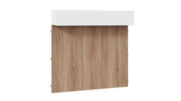Настенный шкаф с декоративными панелями Порто (366) СМ-393.21.023-24 (Белый жемчуг/Яблоня беллуно/Белый софт) в Кургане