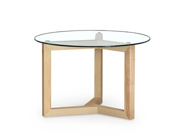 Журнальный столик Оникс-8, Натуральный массив/Прозрачное стекло в Шадринске
