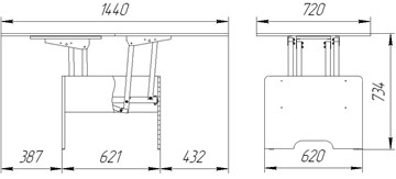 Складной стол-трансформер Дебют-5, венге темный в Шадринске - предосмотр 3