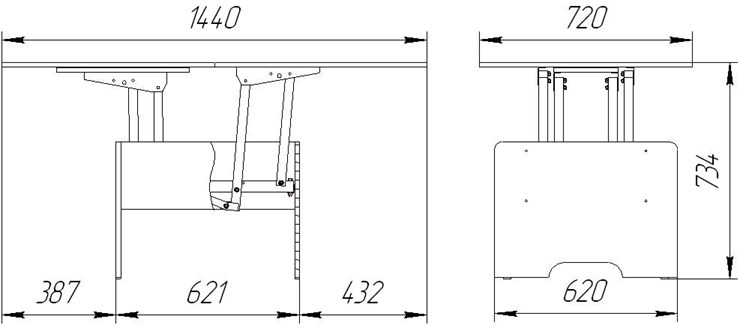 Складной стол-трансформер Дебют-5, венге темный в Шадринске - изображение 3