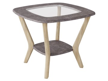 Круглый столик Мельбурн, серый бетон/дуб сонома в Шадринске