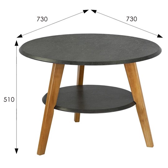 Круглый столик BeautyStyle 17 (серый бетон-бук) в Шадринске - изображение 9