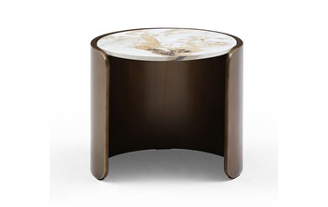 Круглый стол ET3095CI (D40) белая керамика /бронзовый в Шадринске