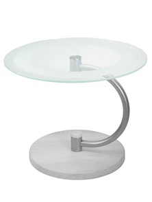 Стеклянный столик Дуэт 13Н (металлик-дуб дымчатый-прозр) в Шадринске - предосмотр 1