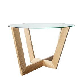 Журнальный столик Оникс-6, Натуральный массив/Прозрачное стекло в Шадринске