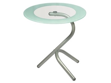 Стеклянный столик Дуэт 5 (металлик-прозрачное) в Шадринске