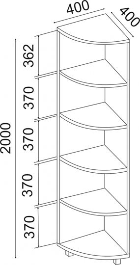 Угловой стеллаж West М07 в Шадринске - изображение 1