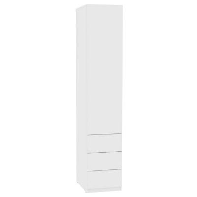 Шкаф одностворчатый Риал (H11) 230х45х45 PUSH to OPEN, Белый в Шадринске - изображение