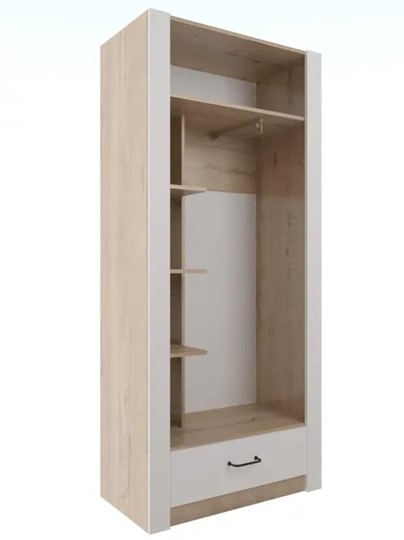 Шкаф гардеробный Ева 5 М1 дуб ирландский/белый матовый в Шадринске - изображение 1