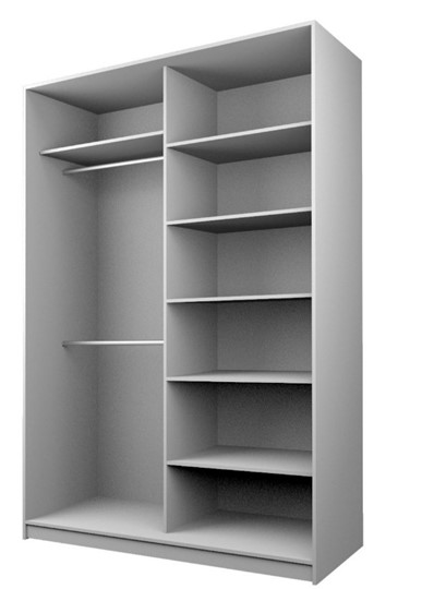 Шкаф 2-х створчатый MAX МШ-25-6-18-22, Профиль Черный/Цвет Белый/Oracal Белый в Кургане - изображение 1