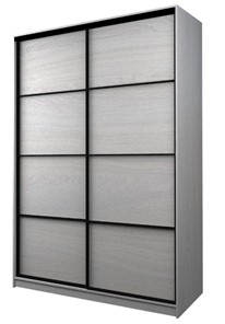 Шкаф 2-х дверный MAX МШ-23-6-18-11, Профиль Черный/Цвет Ясень анкор светлый в Шадринске