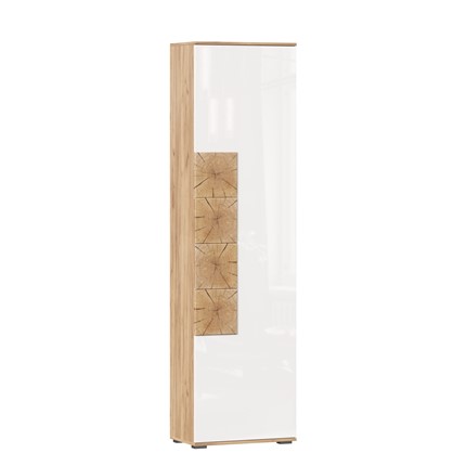 Шкаф одностворчатый Фиджи, 659300, белый/дуб золотой в Шадринске - изображение