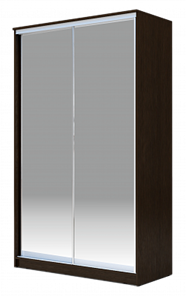 Шкаф 2-х дверный 2400х1500х620 Хит-24-15-88, Матовое стекло, Венге в Кургане
