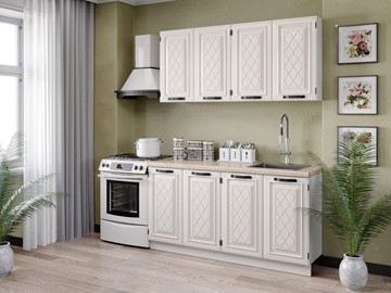 Кухонный гарнитур Марина 2200(Белый/Алебастр) в Кургане
