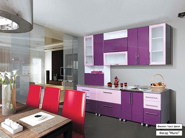 Гарнитур кухонный Мыло 224 2600, цвет Фиолет/Пастель фиолет в Шадринске