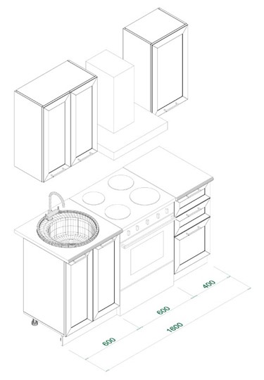 Гарнитур кухонный МК РИВЬЕРА Комплект №1 1,0м ПВХ Белый в Шадринске - изображение 5