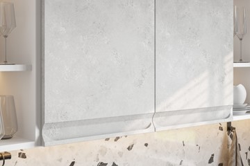 Угловая кухня Вельвет, бетон графит/бетон снежный в Шадринске - предосмотр 4