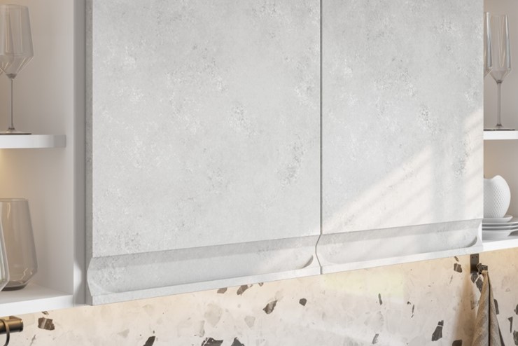 Угловая кухня Вельвет, бетон графит/бетон снежный в Шадринске - изображение 4
