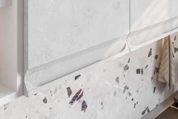 Угловая кухня Вельвет, бетон графит/бетон снежный в Шадринске - предосмотр 5