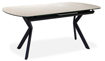 Кухонный раскладной стол Шамони 1CX 140х85 (Oxide Avorio/Графит) в Шадринске - предосмотр