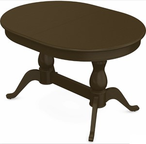 Кухонный раздвижной стол Фабрицио-2 исп. Овал 1600, Тон 5 (Морилка/Эмаль) в Кургане