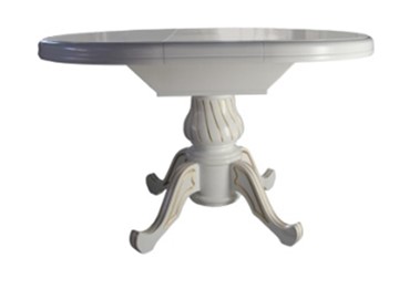 Обеденный раздвижной стол Ф-100(130), на одной ножке, (стандартная покраска) в Шадринске - предосмотр 2