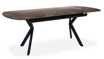 Кухонный стол раскладной Шамони 3CX 180х95 (Oxide Nero/Графит) в Шадринске - предосмотр 1