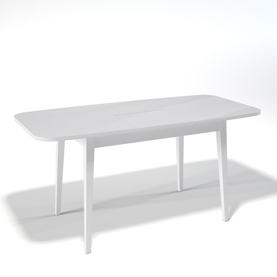 Раздвижной стол Kenner 1200M (Белый/Стекло белое глянец) в Кургане - изображение 1