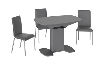Раздвижной стол Портофино (СМ(ТД)-105.01.11(1)), цвет Серое/Стекло серое матовое LUX в Шадринске - предосмотр 2