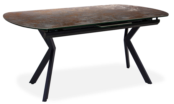 Кухонный стол раскладной Шамони 3CX 180х95 (Oxide Nero/Графит) в Шадринске - изображение