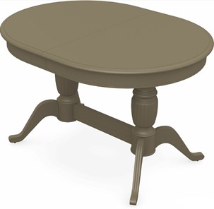 Кухонный раздвижной стол Леонардо-2 исп. Овал, тон 40 (Морилка/Эмаль) в Кургане