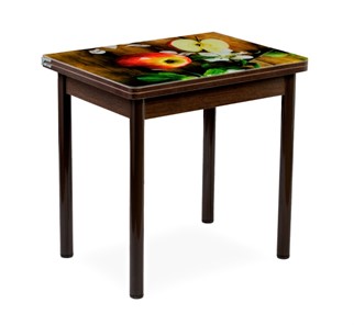 Кухонный пристенный стол СПА-02 СТФ, венге/фотопечать дерево/опоры коричневый в Шадринске