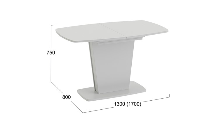 Стол раздвижной Честер тип 2, цвет Белый/Стекло белый глянец в Шадринске - изображение 3