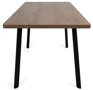 Кухонный раздвижной стол Дали-1L(ноги черные, дуб табако) в Шадринске - предосмотр 4