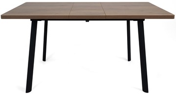 Кухонный раздвижной стол Дали-1L(ноги черные, дуб табако) в Шадринске - предосмотр 5