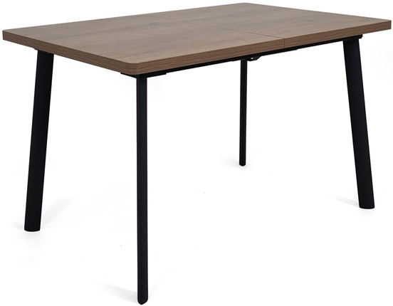 Кухонный раздвижной стол Дали-1L(ноги черные, дуб табако) в Шадринске - изображение