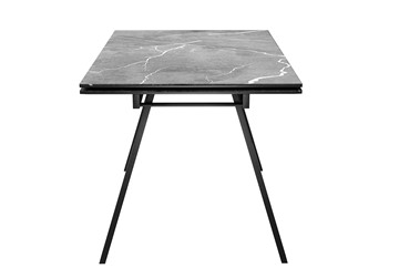 Кухонный стол раскладной DikLine DKL140 Керамика Серый мрамор/опоры черные (2 уп.) в Кургане - предосмотр 1