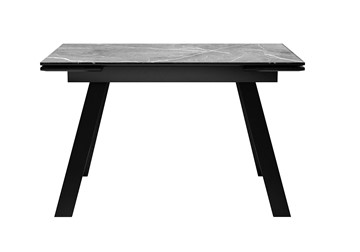 Кухонный стол раскладной DikLine DKL140 Керамика Серый мрамор/опоры черные (2 уп.) в Кургане - предосмотр 2