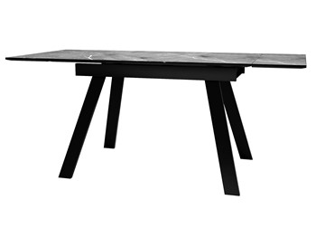 Кухонный стол раскладной DikLine DKL140 Керамика Серый мрамор/опоры черные (2 уп.) в Кургане - предосмотр 3