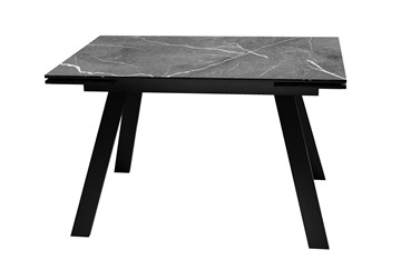 Кухонный стол раскладной DikLine DKL140 Керамика Серый мрамор/опоры черные (2 уп.) в Кургане - предосмотр 5