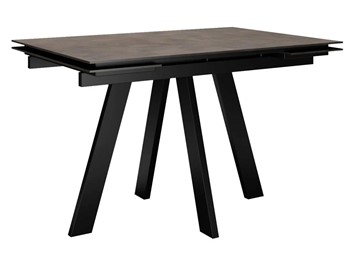 Кухонный раздвижной стол DikLine DM120 Хромикс бронза / опоры черные в Кургане
