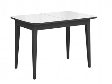 Кухонный стол раскладной Dikline M110 Венге/стекло белое глянец/ножки MM венге в Шадринске