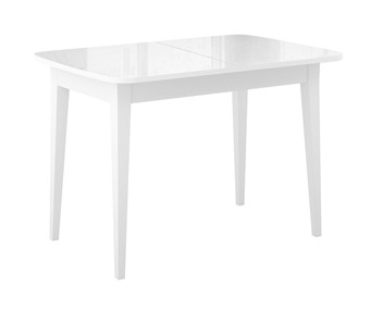Раздвижной стол Dikline M120 Белый/стекло белое глянец/ножки MM белые в Шадринске